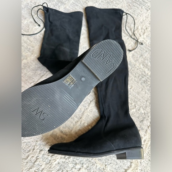 Stuart Weitzman Lowland Over the Knee Suede Boots Womens Size 7.5 OTK Black - Picture 8 of 8